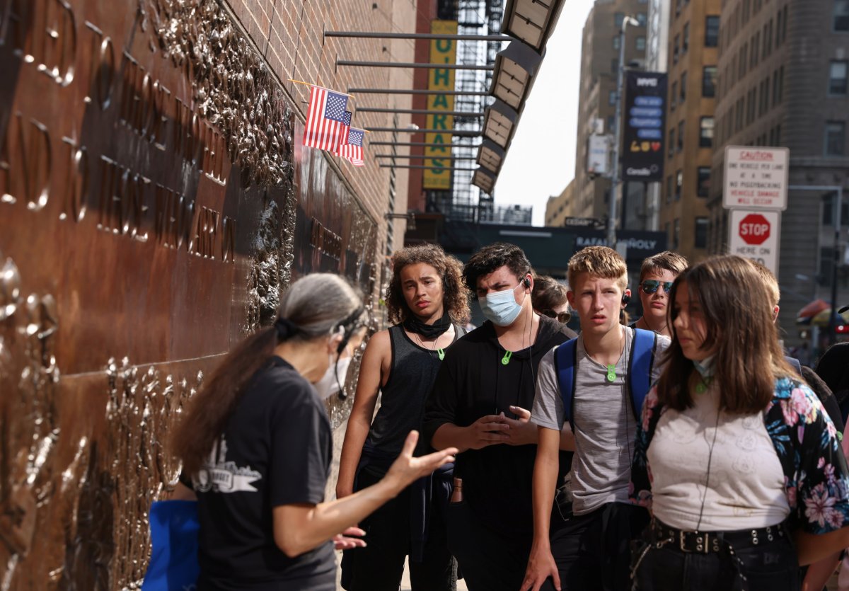 Students touring the 9/11 Tribute Museum learn from those who lost loved ones on that day