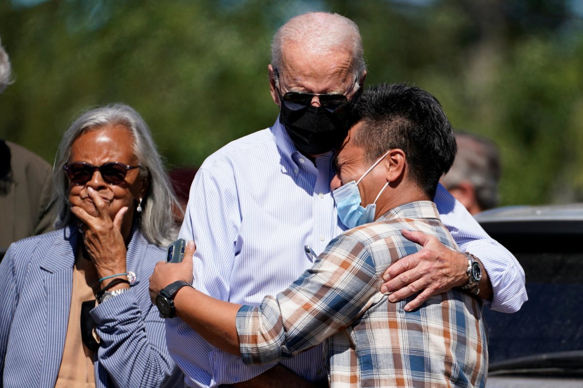 U.S. President Biden tours hurricane-affected areas in New York and New Jersey