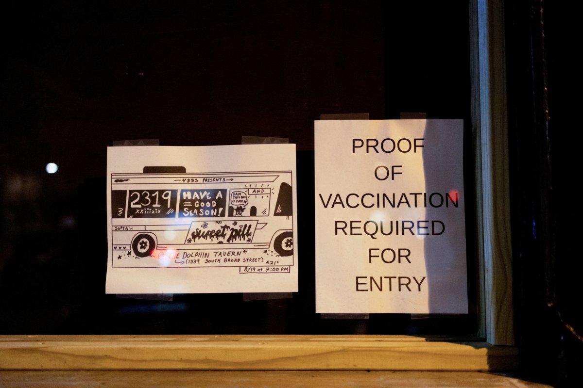 FILE PHOTO: Clubs require COVID-19 vaccination certificate for entry in Philadelphia