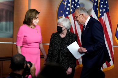 U.S. House Speaker Nancy Pelosi holds weekly news conference in Washington