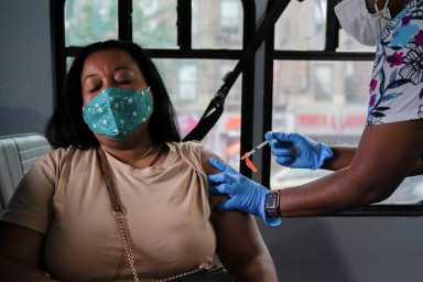 FILE PHOTO: COVID-19 vaccinations in New York