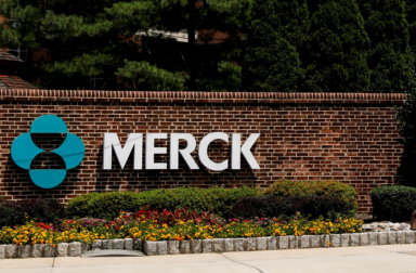FILE PHOTO: FILE PHOTO: The Merck logo is seen at a gate to the Merck & Co campus in Rahway, New Jersey