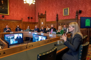 Frances Haugen, Facebook whistleblower, gives evidence to the UK Parliament
