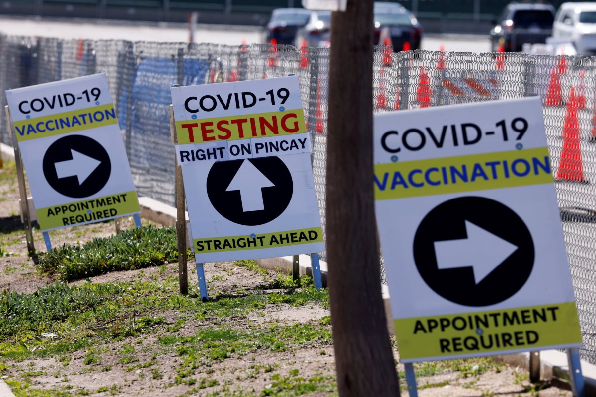 Vaccination center in California