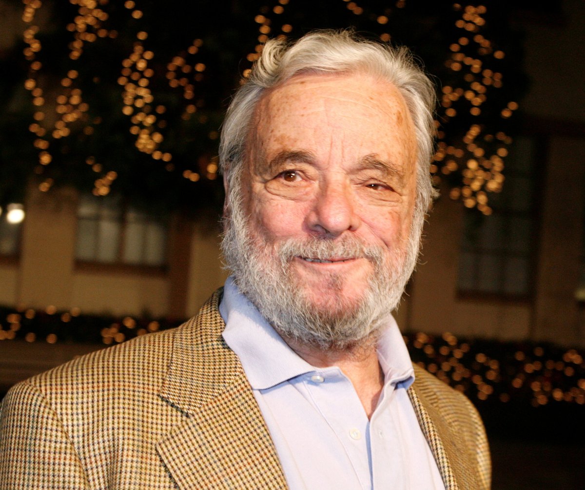 FILE PHOTO: Stephen Sondheim poses as he arrives at a special screening at Paramount Studios in Hollywood