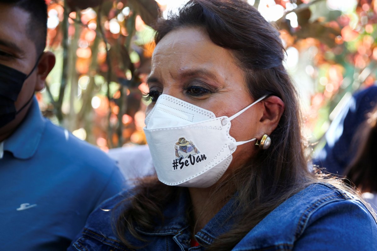 FILE PHOTO: Xiomara Castro, presidential candidate of the Liberty and Refoundation Party (LIBRE) casts her vote in Catacamas