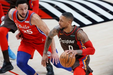 Ben Simmons Damian Lillard Blazers 76ers