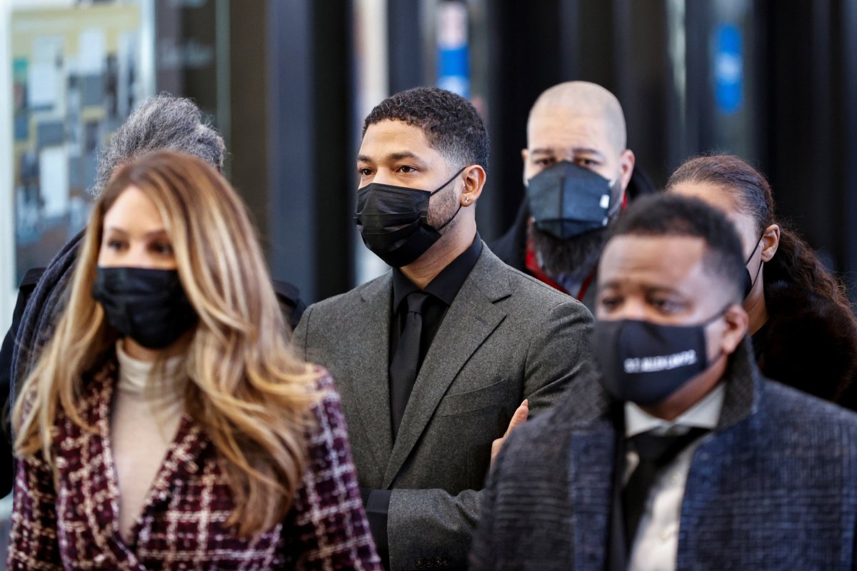 Former “Empire” actor Smollett arrives at court for the first full day of his trial in Chicago