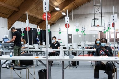 Vaccines are administered to students at Ohio State University