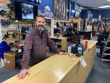 Phillip Howard poses for a photo inside his Troy’s Ski Lubbock shop, in Lubbock, Texas