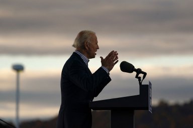 U.S. presidential candidate Biden holds drive-in campaign event in Dallas, PA