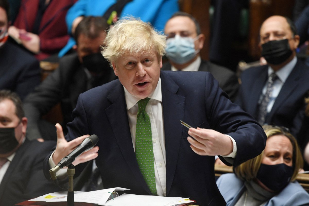 British PM Johnson speaks during the weekly question time debate at Parliament in London