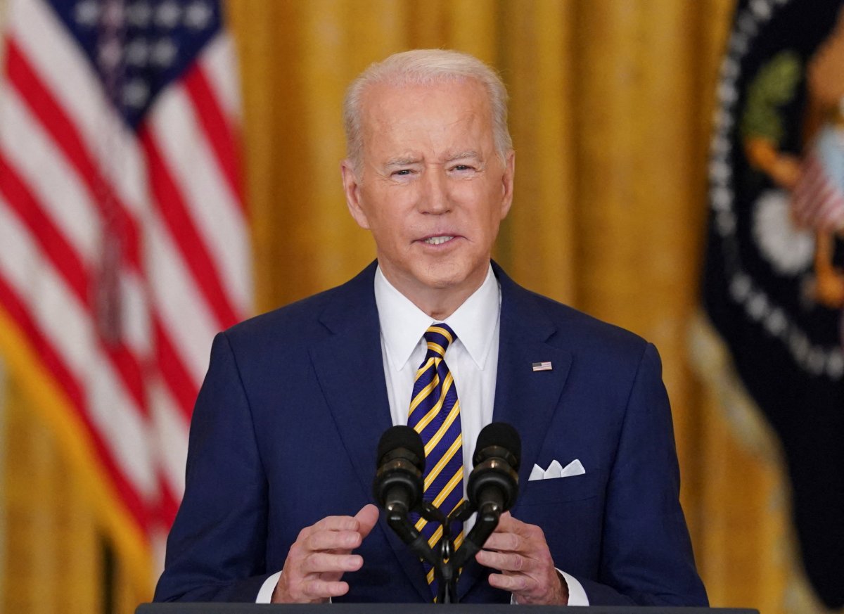 U.S. President Joe Biden holds a formal news conference at the White House