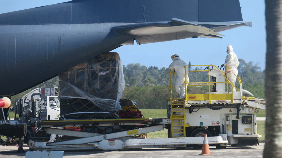 New Zealand humanitarian relief supply flight arrives in Tonga