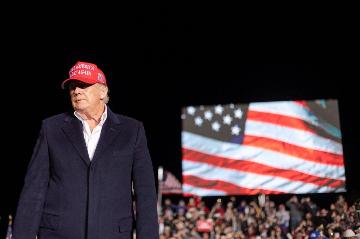 Former U.S. President Donald Trump holds a rally in Florence, Arizona