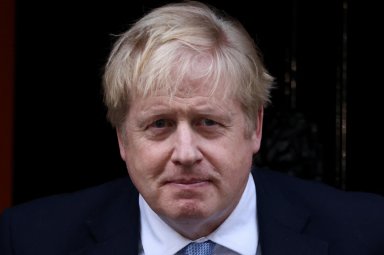 British PM Boris Johnson in Downing Street