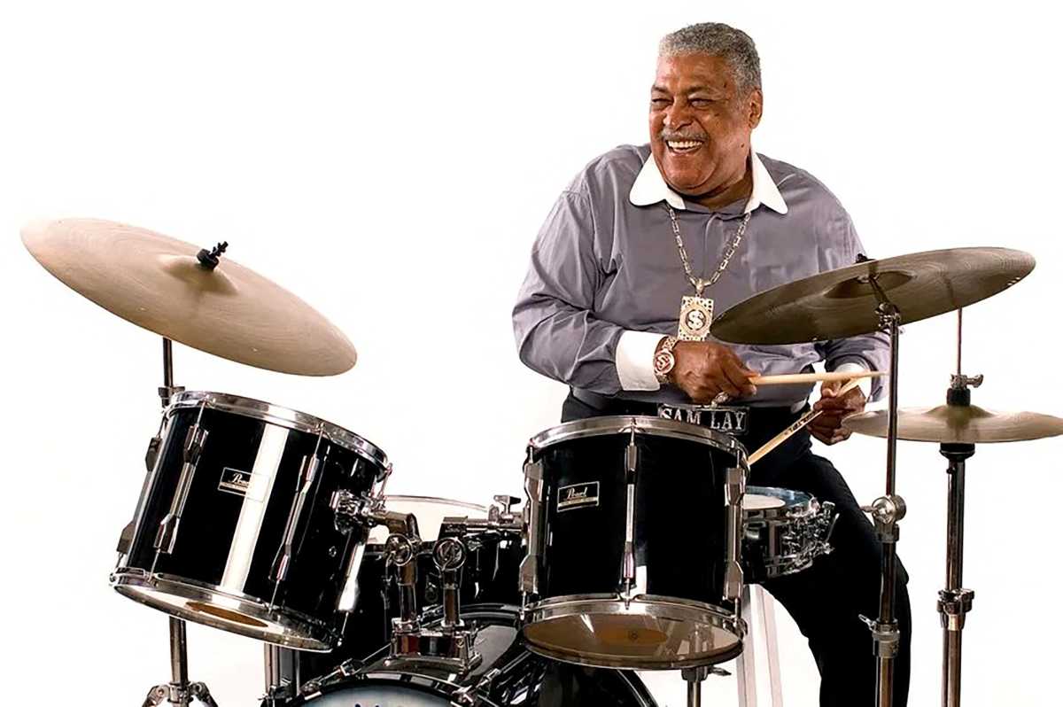 Drummer Sam Lay is seen in an undated photograph