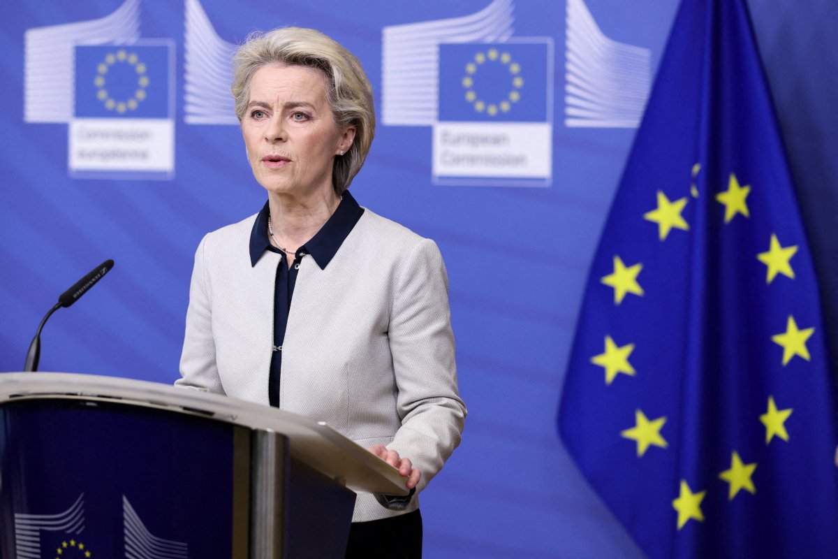 EC President von der Leyen speaks after Russia’s attack on Ukraine in Brussels