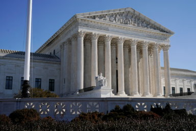 FILE PHOTO: U.S. Supreme Court is seen after it was reported Stephen Breyer will retire, in Washington