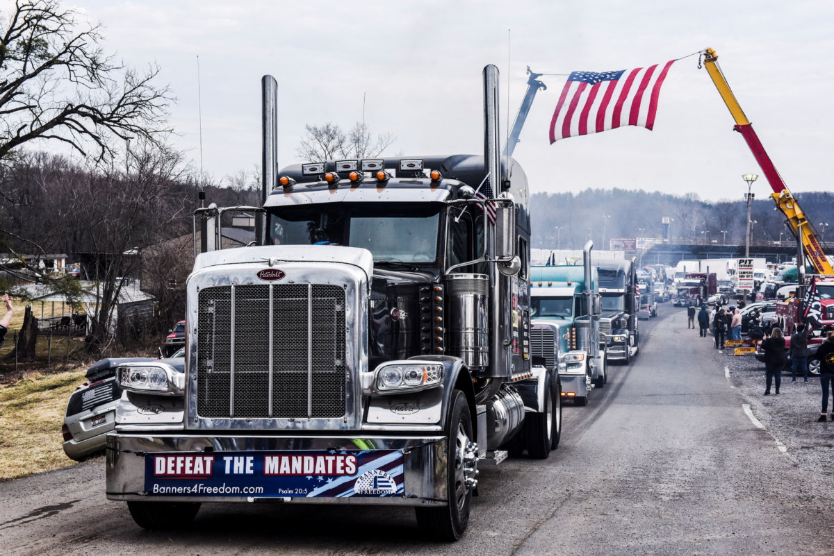 Rally and vehicular convoy against COVID-19 related mandates in Hagerstown