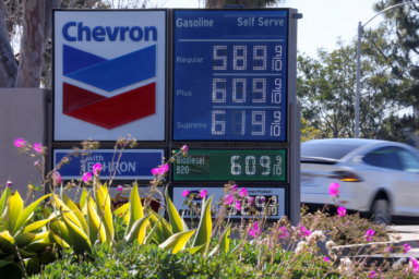FILE PHOTO: Gas prices continue to rise in California