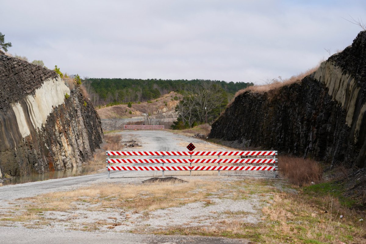 An unfinished section of beltline freeway is seen outside Birmingham