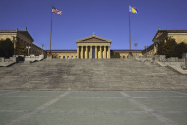 Philadelphia Museum Of Art steps made famous from the rocky movie