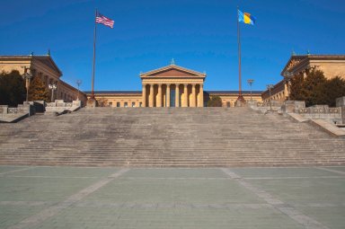 Philadelphia Museum Of Art steps made famous from the rocky movie