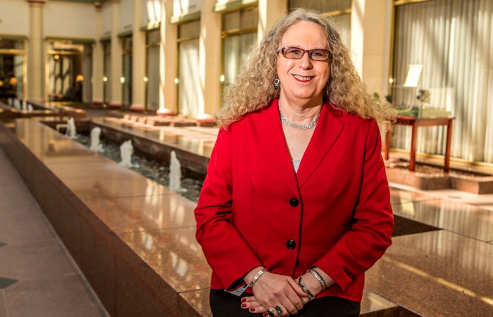 Dr. Rachel Levine, physician general nominee, at the State Capitol in Harrisburg, Pennsylvania