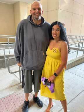 John Fetterman and his wife Gisele