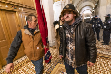 Kevin Seefried and other insurrectionists inside the Capitol