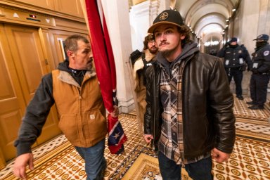 Kevin Seefried and other insurrectionists inside the Capitol