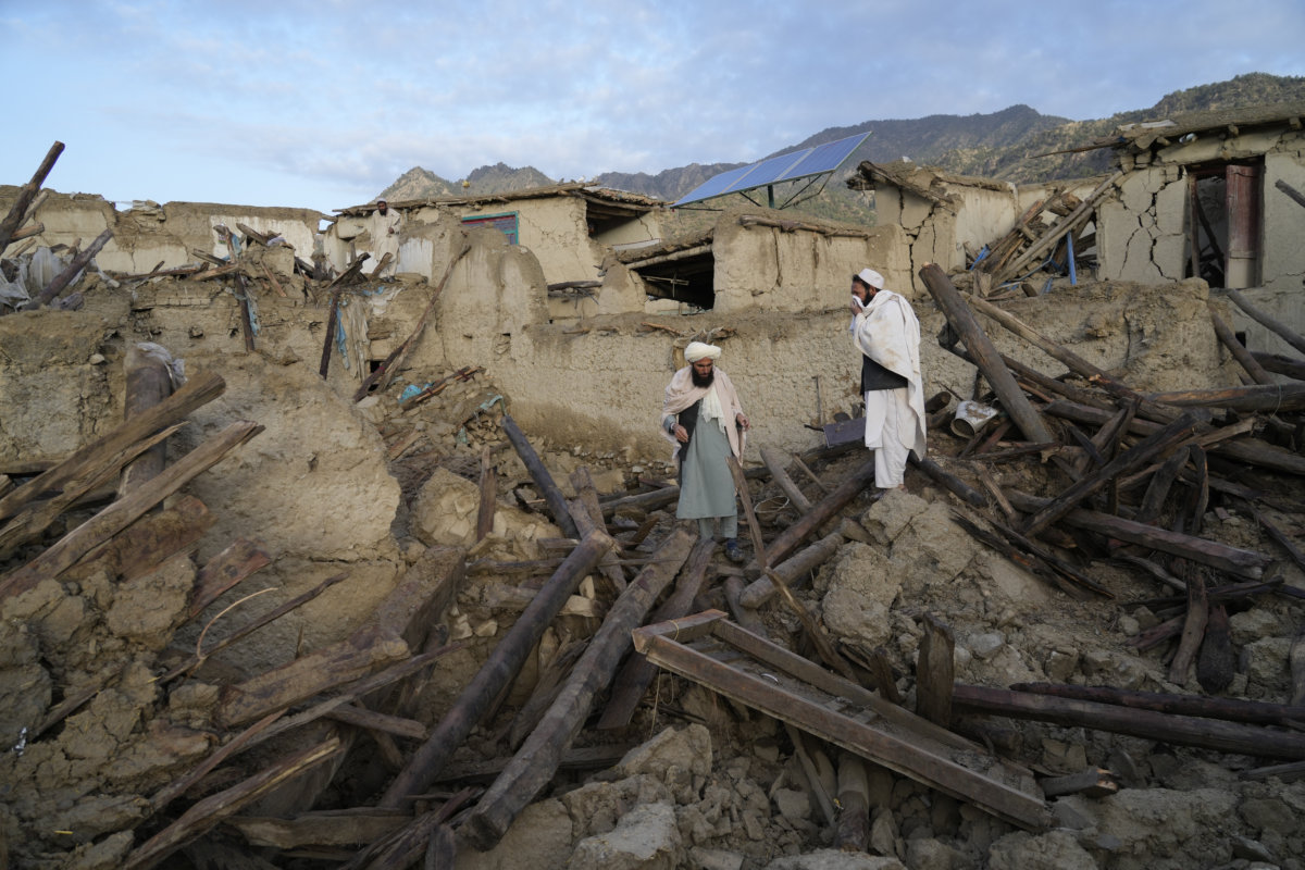 Damage caused by Afghan earthquake