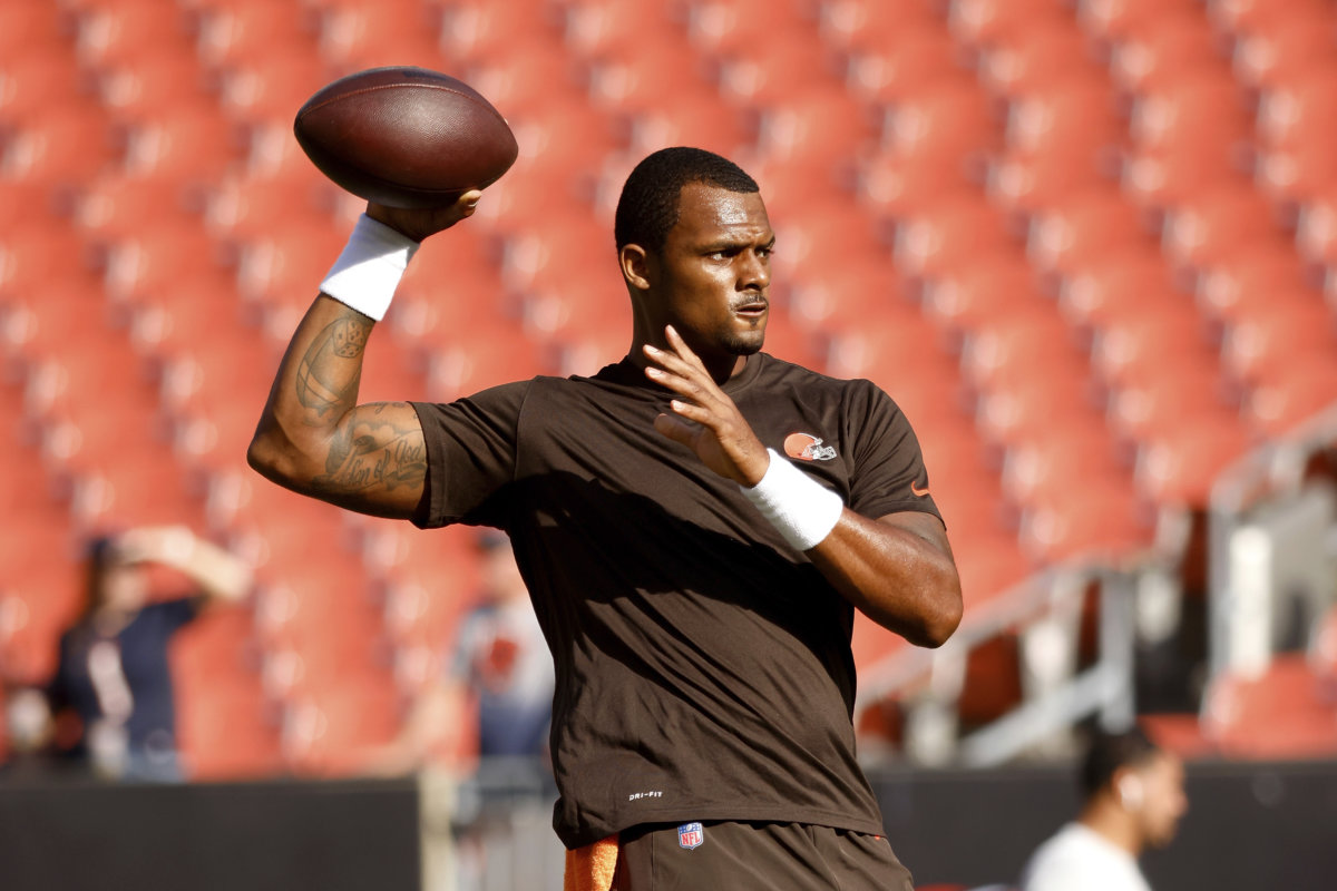 Deshaun Watson is all smiles in his return to practice with the Browns