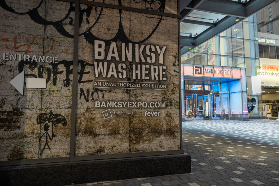 Philadelphia To Host Banksy Exhibit Featuring Rare Street Art Metro   Banksy Was Here 1 Exterior 900x600 