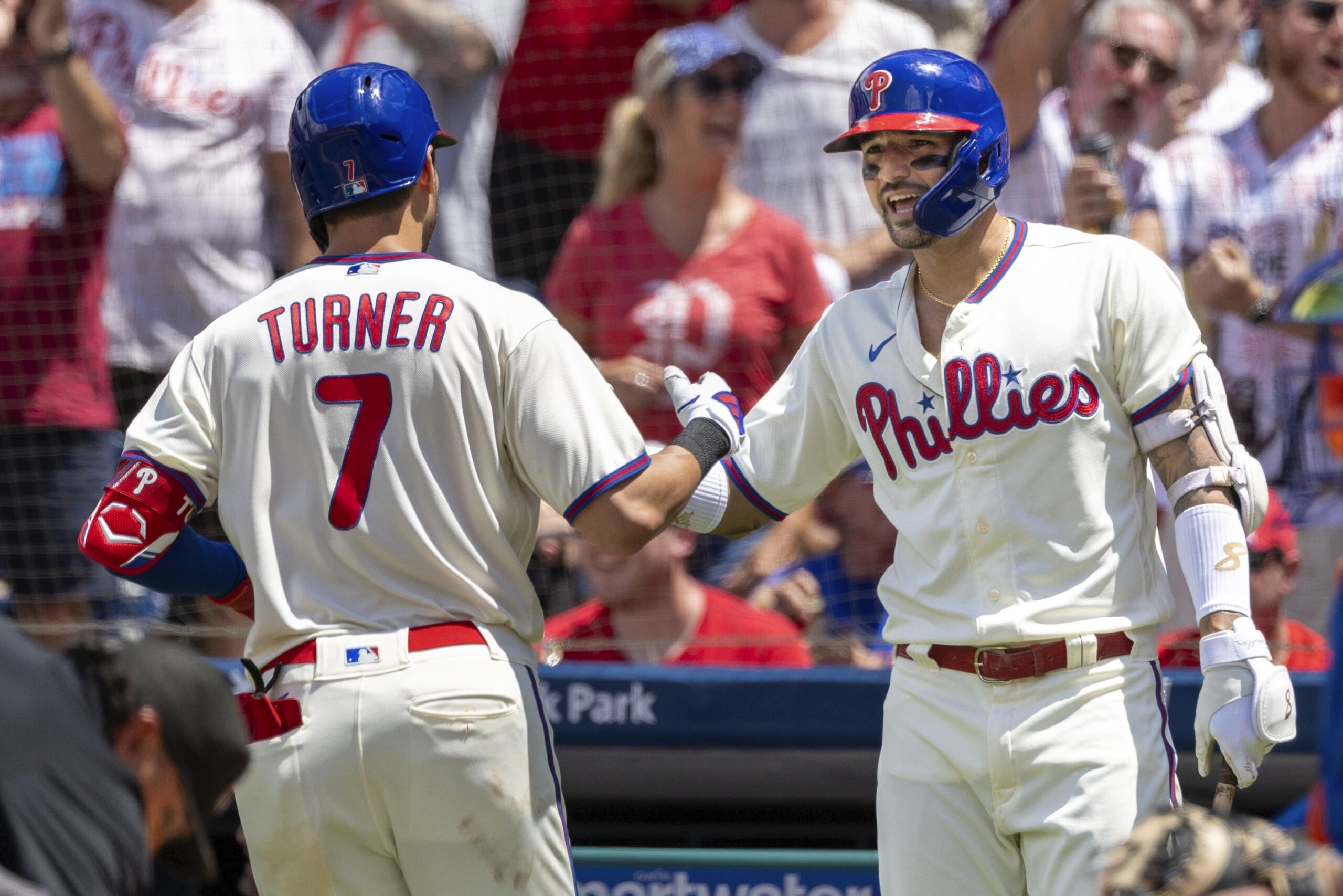 Nick Castellanos hits 2 homers, powers Phillies past Braves 3-1 and into  NLCS for 2nd straight season