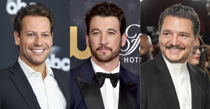 This combination of photos shows Ioan Gruffudd, from left, Miles Teller and Pedro Pascal. A reboot of "The Fantastic Four" has Pascal cast as Reed Richards, a role portrayed by Gruffudd and Teller in previous films