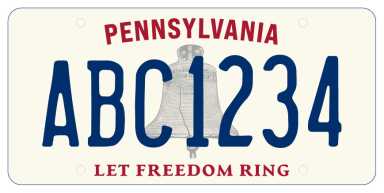 Pennsylvania license plate