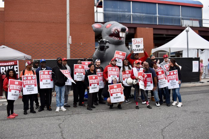 Aramark sports complex strike