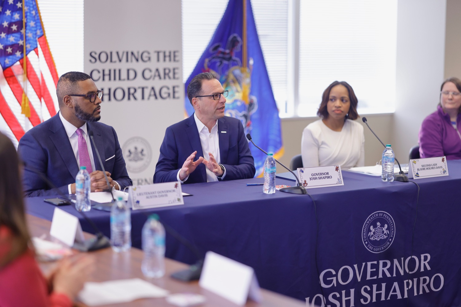 Gov. Shapiro, Lt. Gov. Davis lead childcare roundtable