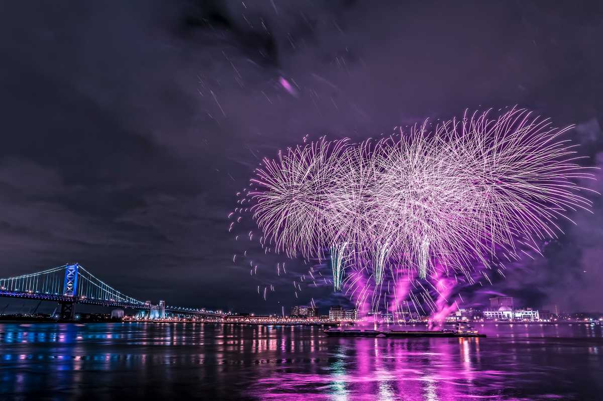 Delaware River Waterfront lights up for an early Independence Weekend