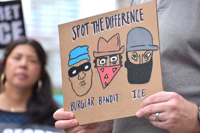 ICE mask philly democrat